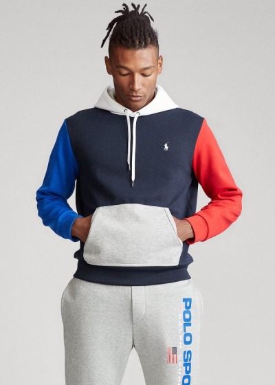 Polo Ralph Lauren Color-Blocked Logo Hættetrøje Herre Danmark (ABMCJ9207)